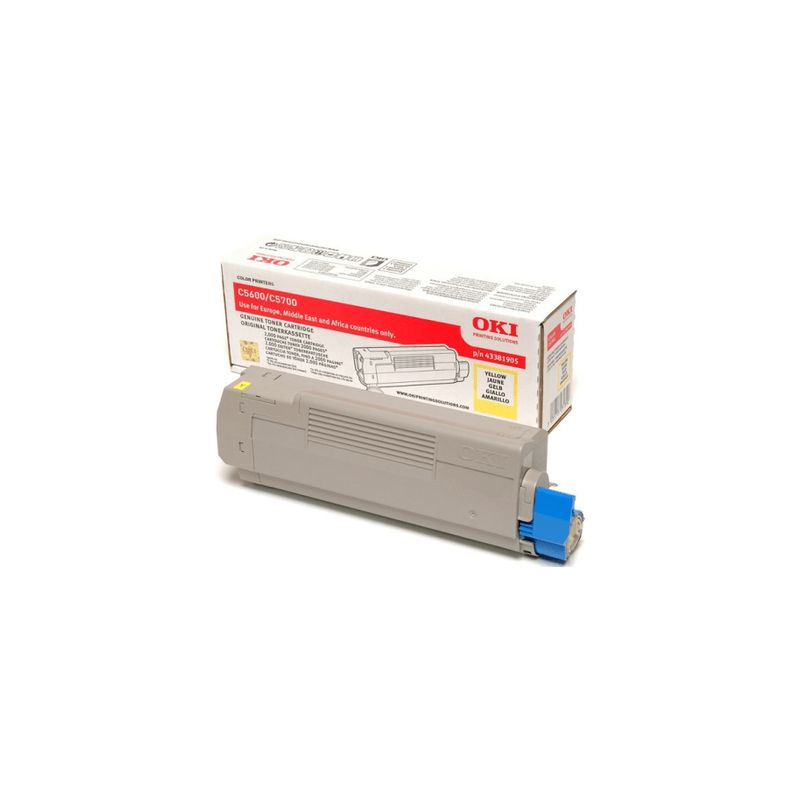 Toner original  -  OKI 43381905  -  amarillo  -  (43381905)