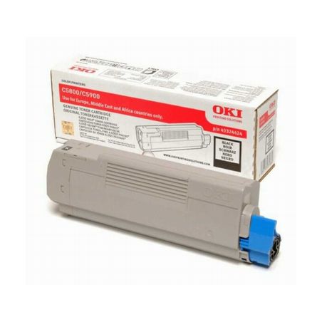Toner original  -  OKI 43324424  -  negro  -  (43324424)