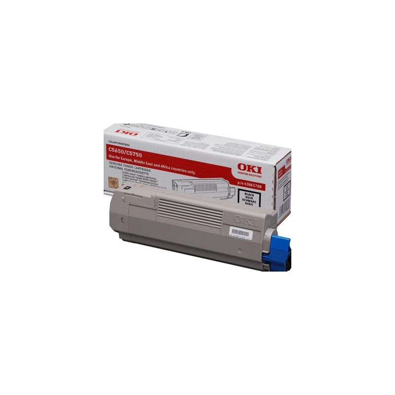 Toner original  -  OKI 43865708  -  negro  -  (43865708)