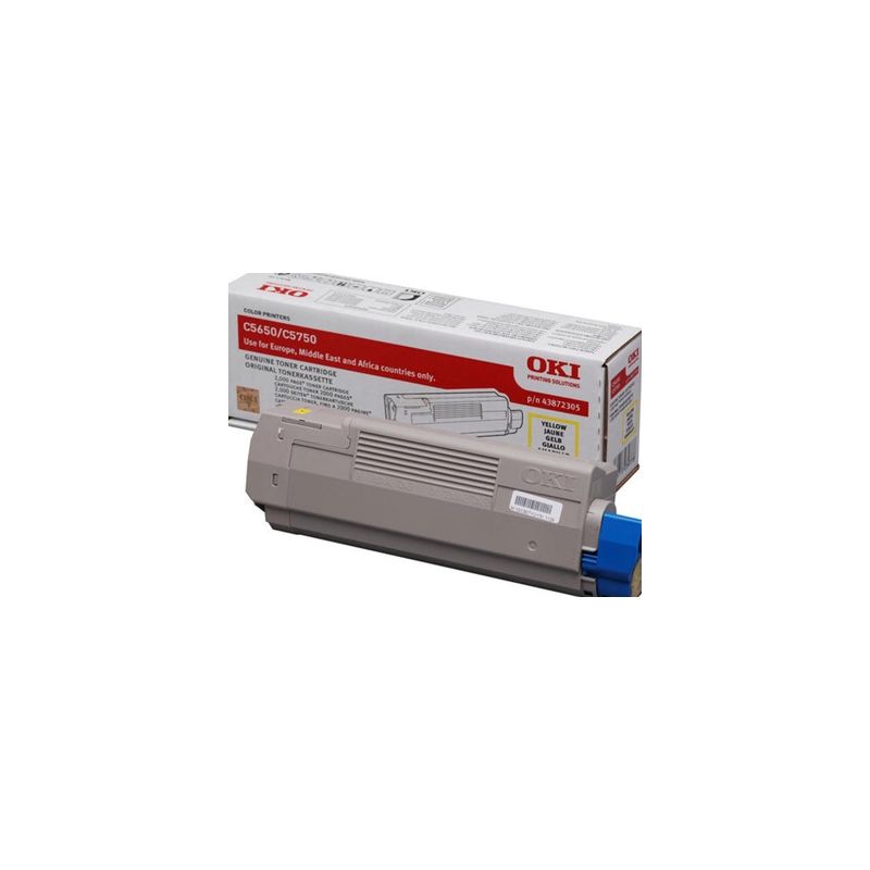 Toner original  -  OKI 43872305  -  amarillo  -  (43872305)