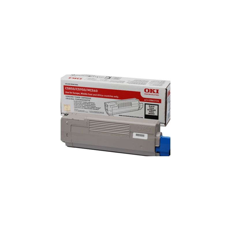 Toner original  -  OKI 43865724  -  negro  -  (43865724)