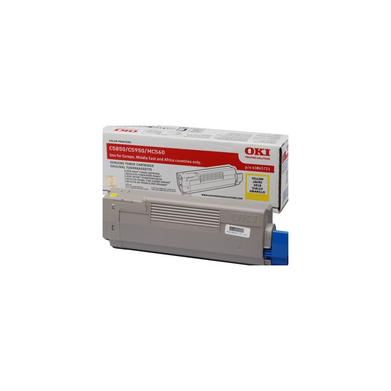 Toner original  -  OKI 43865721  -  amarillo  -  (43865721)