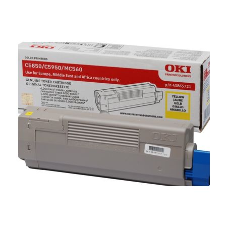 Toner original  -  OKI 43865721  -  amarillo  -  (43865721)