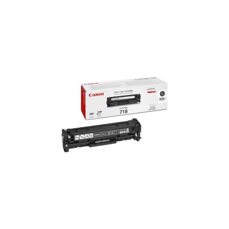 Toner original  -  CANON 718BK  -  negro  -  (2662B002)
