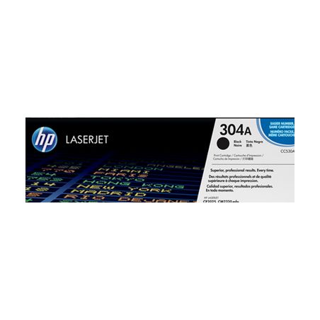 Toner original  -  HP 304A  -  negro  -  (CC530A)