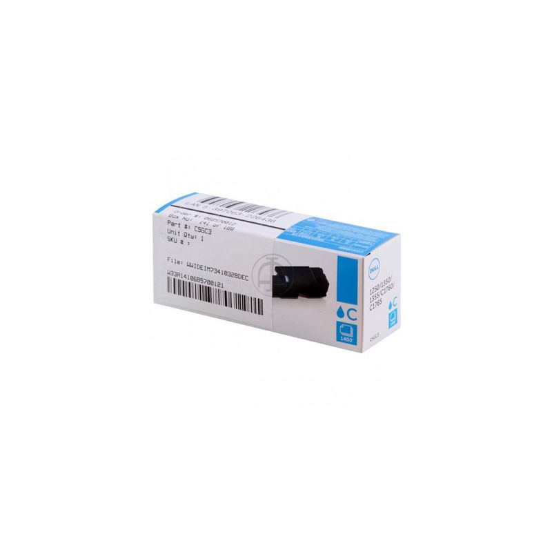 Toner original  -  DELL 79K5P  -  cian  -  (593-11141)
