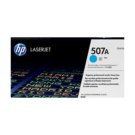 Toner original  -  HP 507A  -  cian  -  (CE401A)