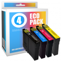 Pack 4 cartuchos de tinta compatibles  -  EPSON 16XL  -  1 negro + 1 cian + 1 magenta + 1 amarillo  -  (C13T16364010)  -  gran capacidad