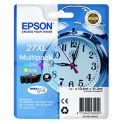 Pack de 3 cartuchos de tinta originales  -  EPSON 27XL  -  1 cian + 1 magenta + 1 amarillo  -  (C13T27154012)  -  gran capacidad