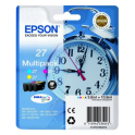 Pack de 3 cartuchos de tinta originales  -  EPSON 27  -  1 cian + 1 magenta + 1 amarillo  -  (C13T27054012)