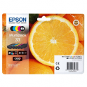 Pack de 5 cartuchos de tinta originales  -  EPSON 33  -  1 negro + 1 negro foto + 1 cian + 1 magenta + 1 amarillo  -  (C13T33374010)