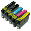 Pack de 5 cartuchos de tinta compatibles  -  EPSON 603XL  -  2 negro + 1 cian + 1 magenta + 1 amarillo  -  (C13T03A64010)  -  gran capacidad