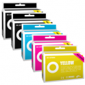 Pack de 5 cartuchos de tinta compatibles  -  EPSON T0715 / T0895  -  2 negro + 1 cian + 1 magenta + 1 amarillo  -  (C13T07154010)
