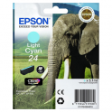 Cartucho de tinta original  -  EPSON 24XL  -  cian claro  -  (C13T24354012)  -  gran capacidad