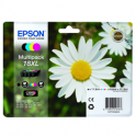 Pack de 4 cartuchos de tinta originales  -  EPSON 18XL  -  1 negro + 1 cian + 1 magenta + 1 amarillo  -  (C13T18164012)  -  gran capacidad